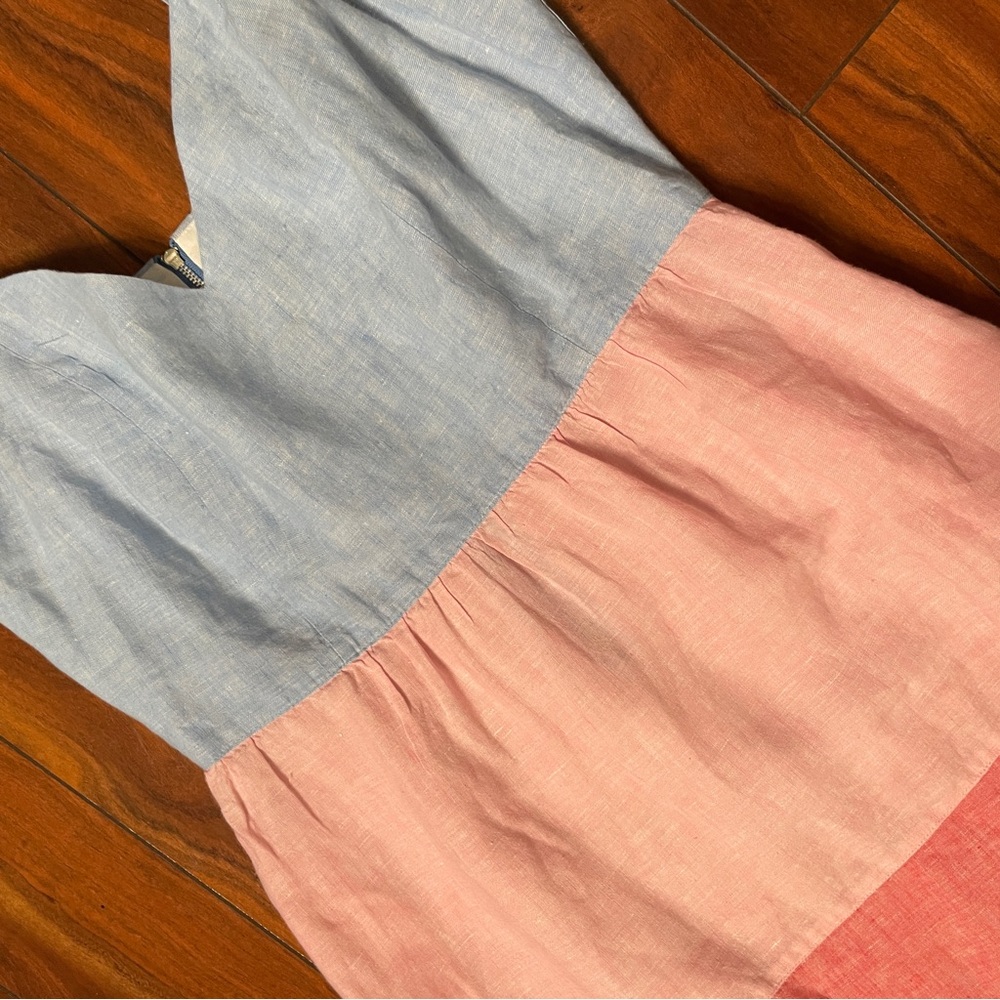 Cynthia Rowley Colorblock Linen Dress - Picture 8 of 8